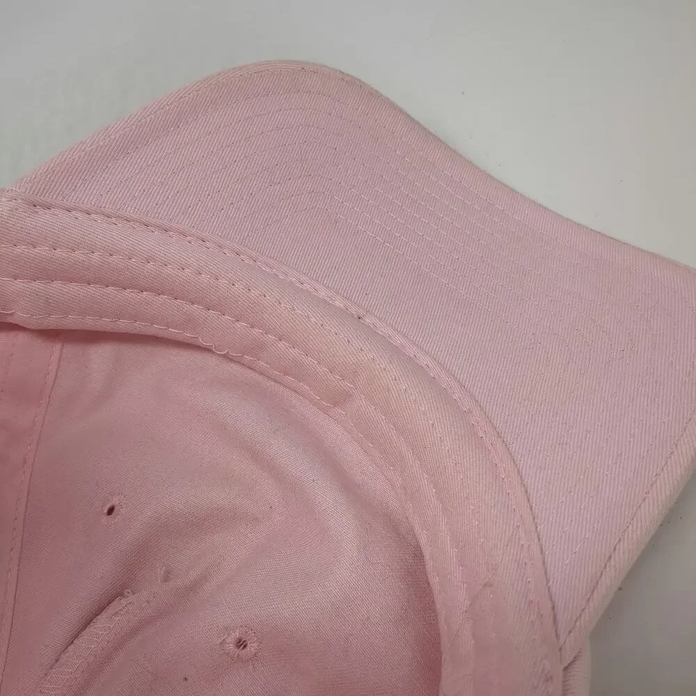 True Religion 5 Panel Pink One Size Hat Rhinestone Horseshoe Logo Bling Snapback